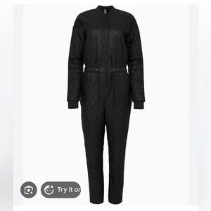Sweaty Betty Black Quilted Jumpsuit